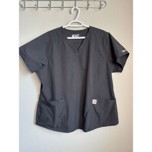 Carhartt Force Modern‎ Fit Scrub Top V-Neck Short Sleeve Black Mens XL Utility